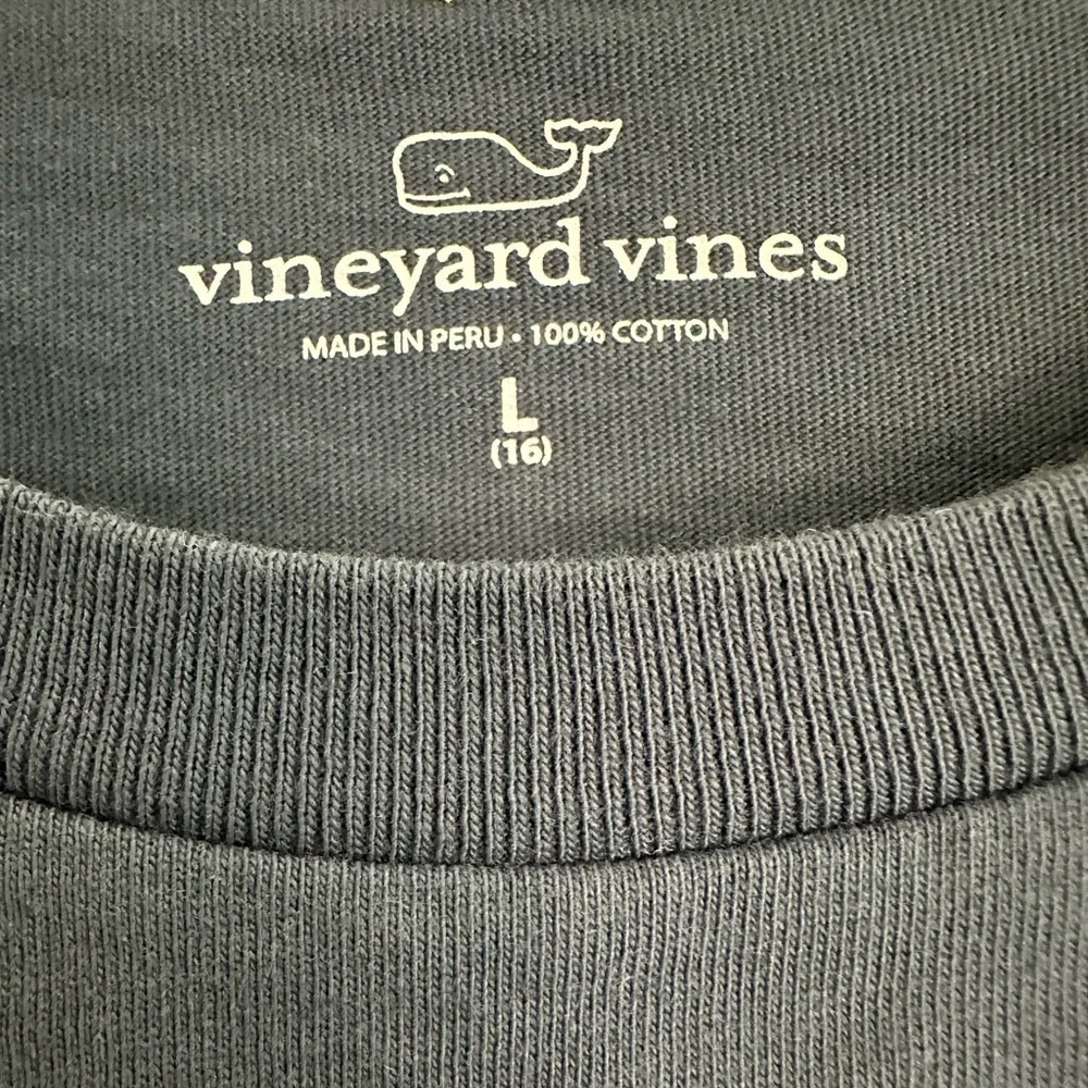 Vineyard Vines Kids Navy THANKSGIVING WHALE LS Shirt Boys L (16) - Picture 3 of 4